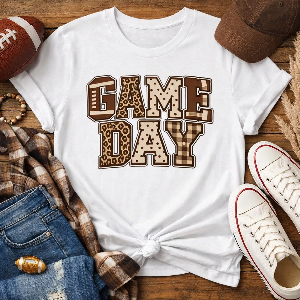 Game Day cheetah print tshirt