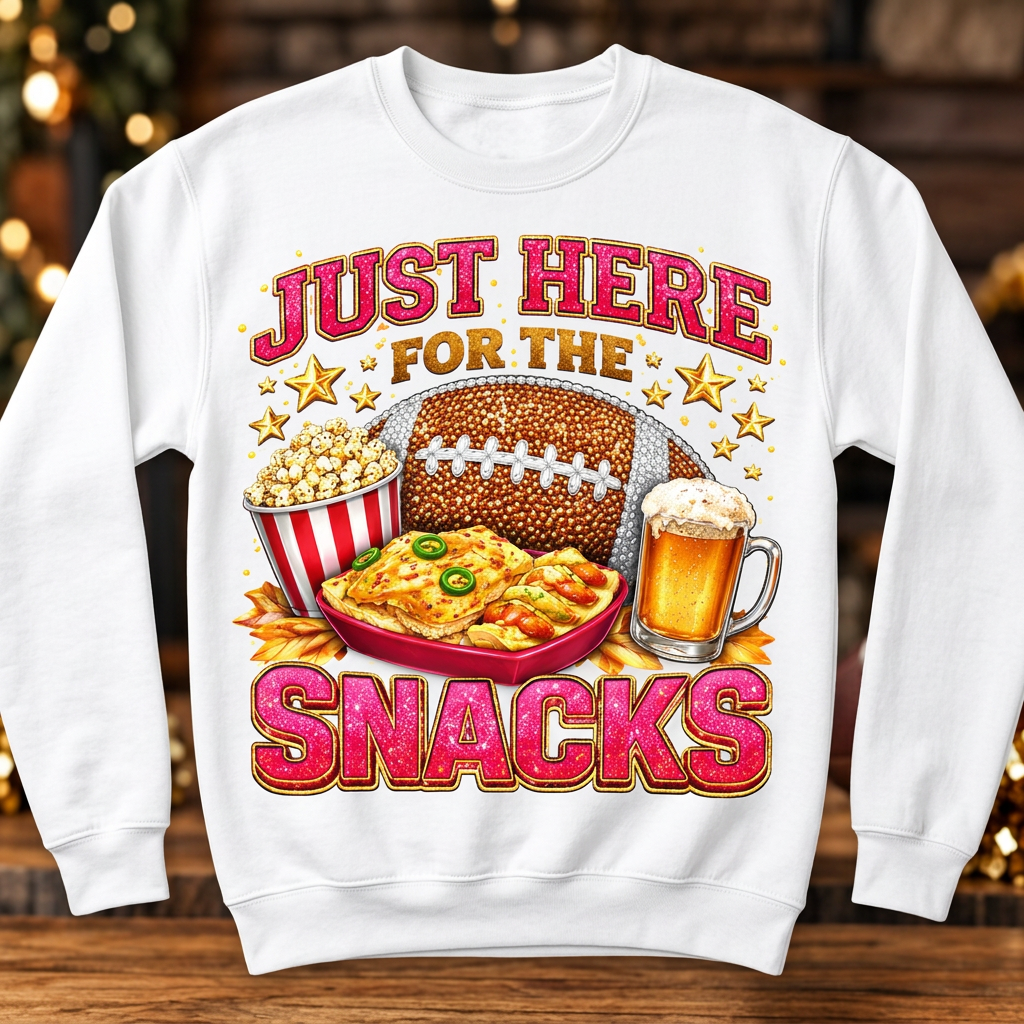 Just here for the snacks tshirt