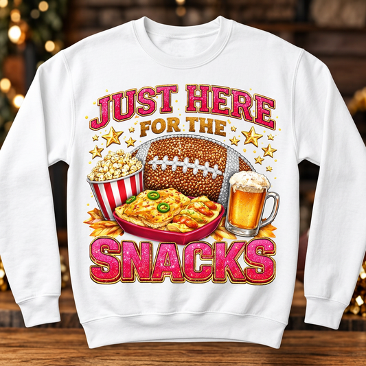 Just here for the snacks tshirt