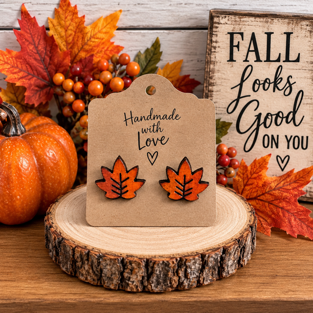 Fall leaf earrings