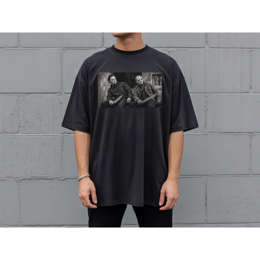 Michael & Jason halftone tshirt